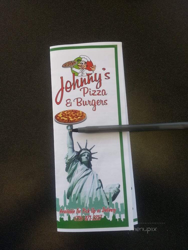 Johnny's Pizza & Burgers - Fullerton, CA menu_pic