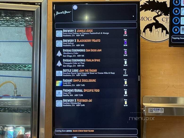 Board & Brew - Anaheim, CA menu_pic