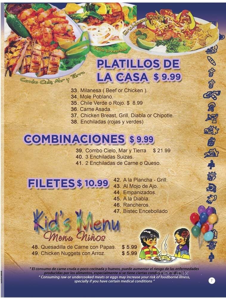Taqueria y Marisqueria Mexico - Orange, CA menu_pic