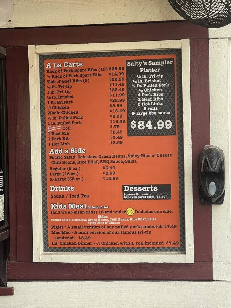 Salty's Bbq and Catering - Bakersfield, CA menu_pic