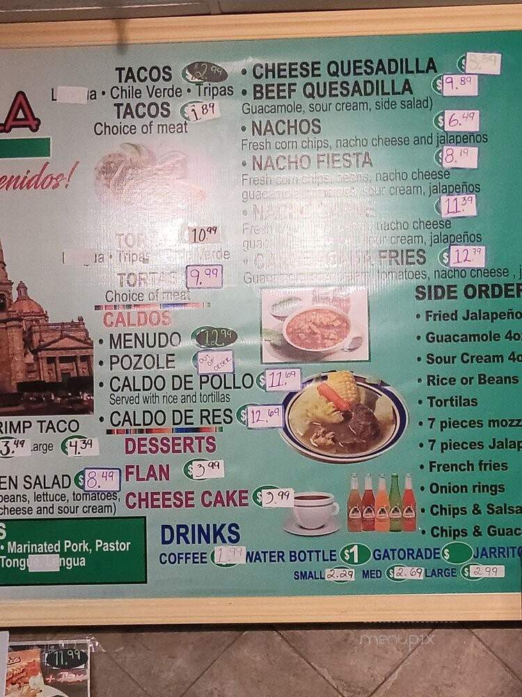 La Villa Mexican Fastfood - Bakersfield, CA menu_pic