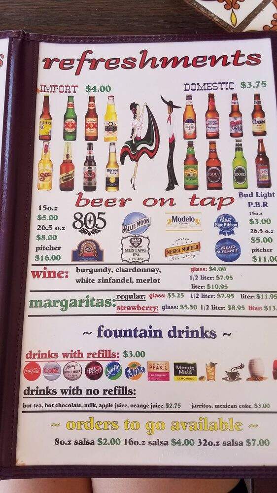 Marinas Cocina - Atascadero, CA menu_pic
