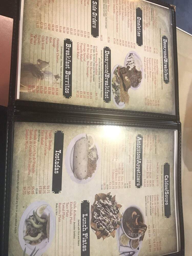 El Charro Mexican Restaurant - Woodlake, CA menu_pic