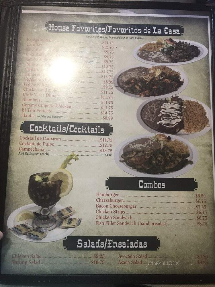 El Charro Mexican Restaurant - Woodlake, CA menu_pic