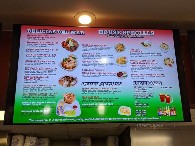 Efren's - Santa Maria, CA menu_pic