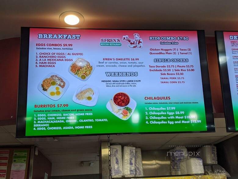 Efren's - Santa Maria, CA menu_pic