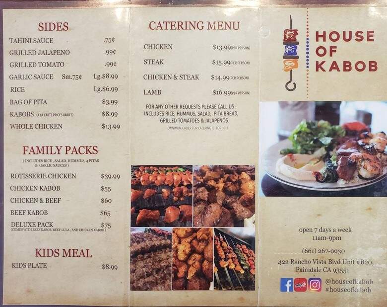 House Of Kebab - Palmdale, CA menu_pic