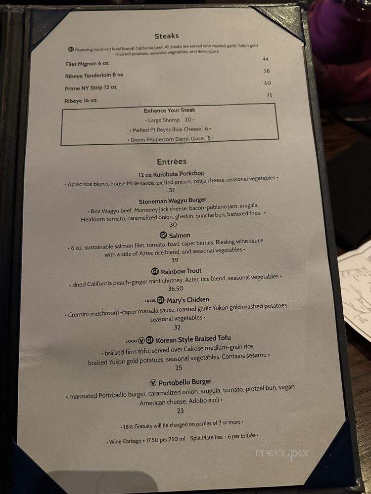 Mountain Room - Yosemite National Park, CA menu_pic
