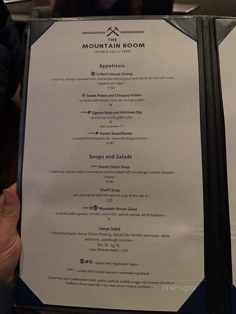Mountain Room - Yosemite National Park, CA menu_pic