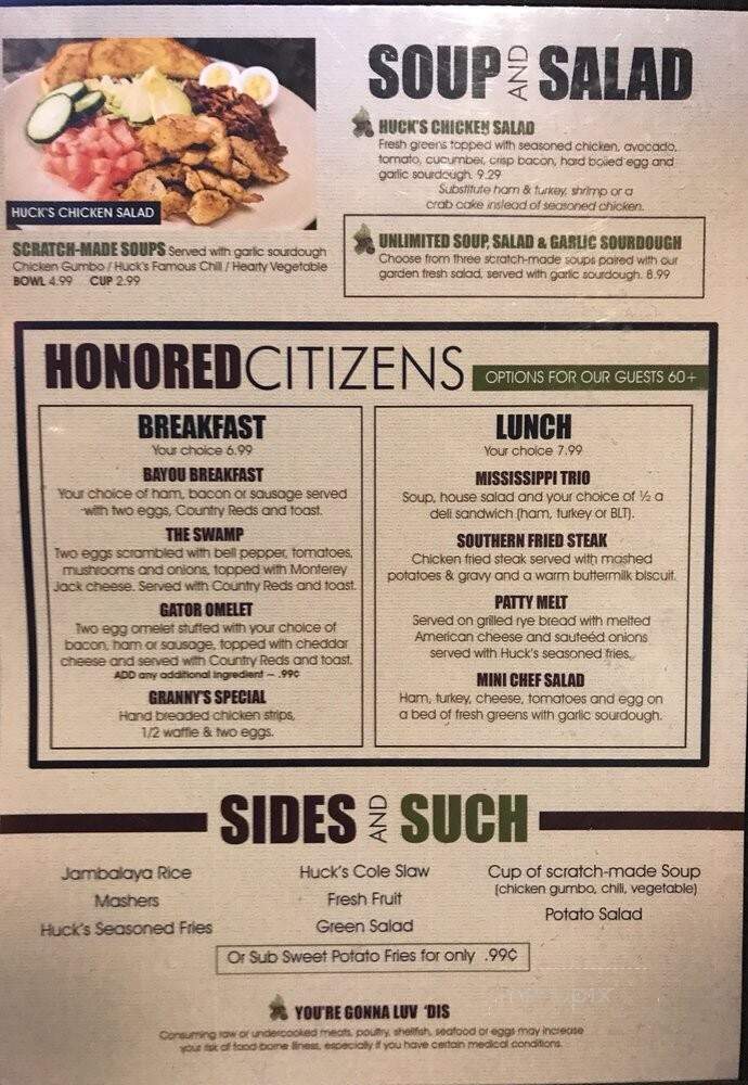 Huckleberry's - Turlock, CA menu_pic