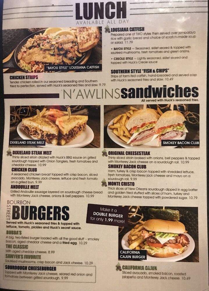 Huckleberry's - Turlock, CA menu_pic
