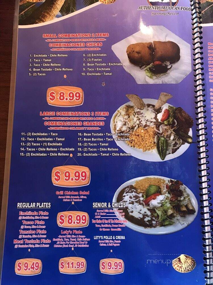 Lety's - Fresno, CA menu_pic