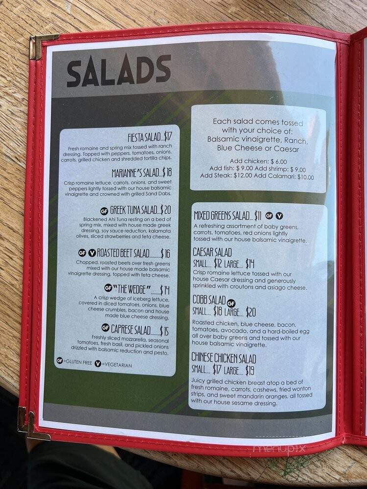 Courtside Bistro - Salinas, CA menu_pic
