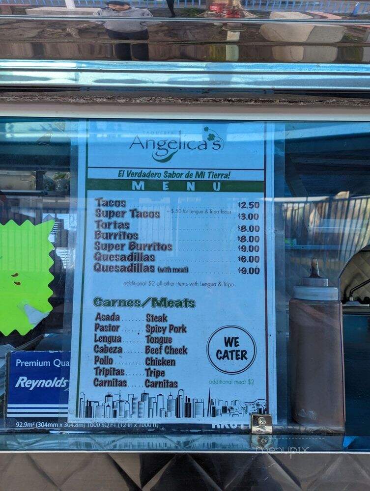 Angelica's Taqueria Taco Truck - San Bruno, CA menu_pic
