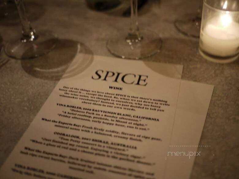 SPICE Supper Club - San Francisco, CA menu_pic