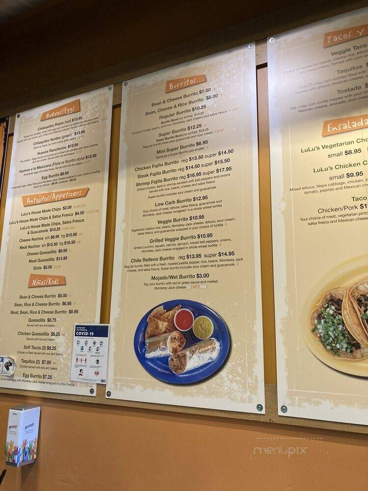 LuLu's on Main Street - Los Altos, CA menu_pic