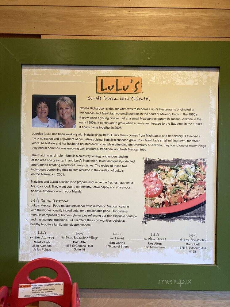 LuLu's on Main Street - Los Altos, CA menu_pic