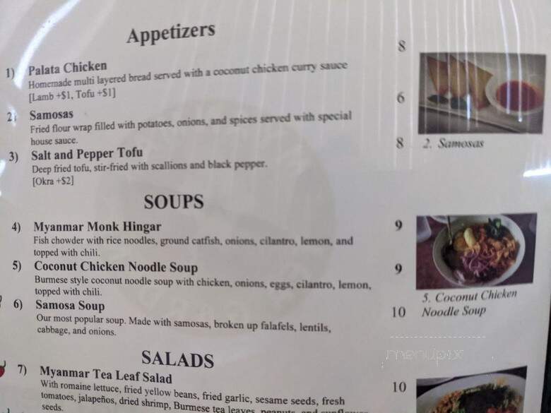 Myanmar Tea Garden - Fremont, CA menu_pic