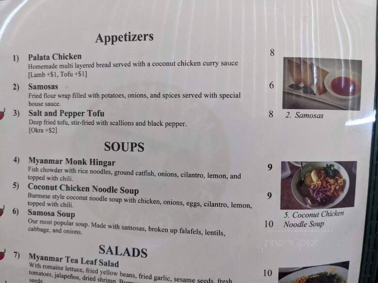 Myanmar Tea Garden - Fremont, CA menu_pic