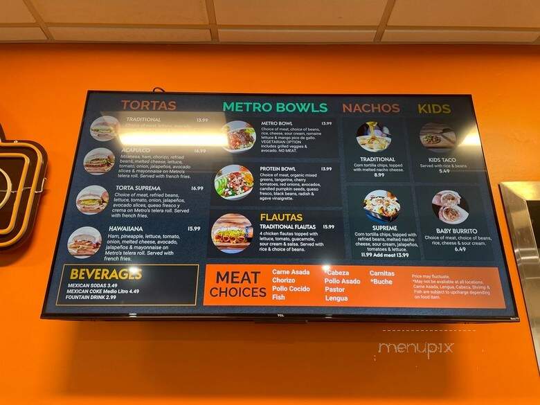 Metro Taquero - Hayward, CA menu_pic