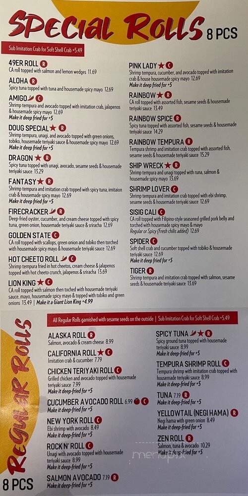 Sushi Grill - Vallejo, CA menu_pic