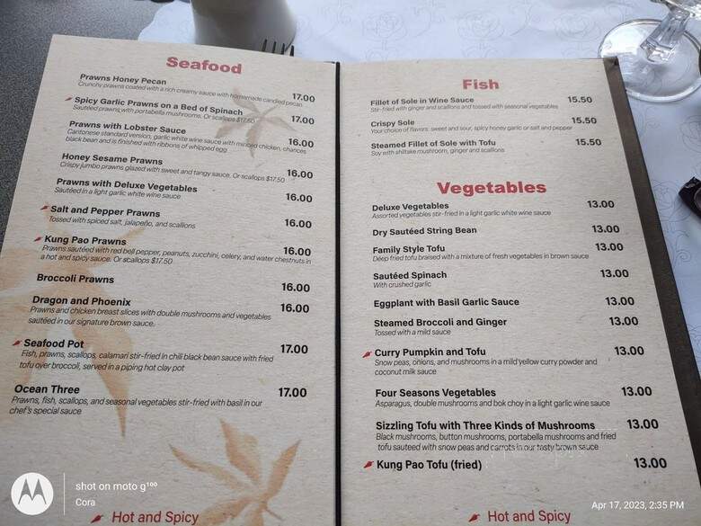 Ping's Chinese Cuisine - San Rafael, CA menu_pic