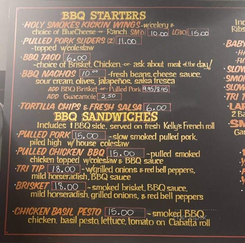 Holy Smokes Country BBQ and Catering - Santa Cruz, CA menu_pic