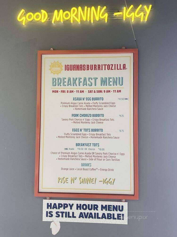 Iguanas - San Jose, CA menu_pic