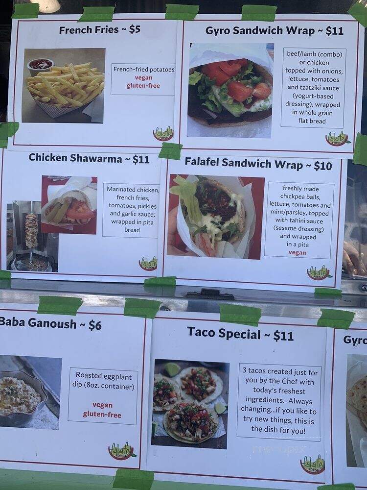 Falafel Fresh - San Jose, CA menu_pic