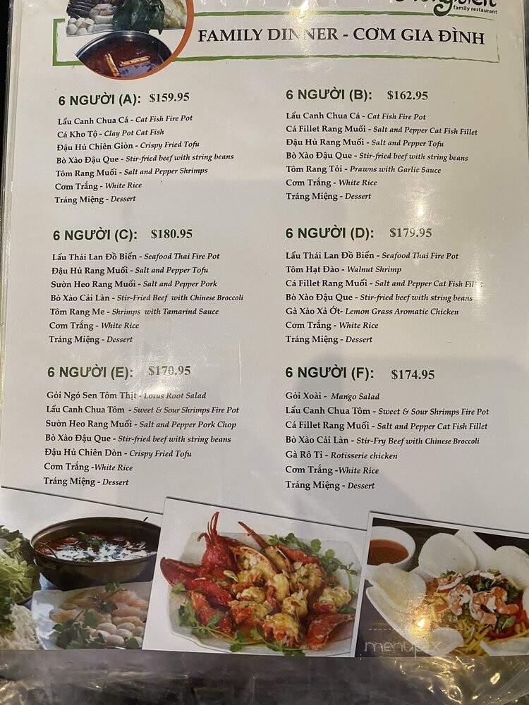 Rong Bien Restaurant - San Jose, CA menu_pic