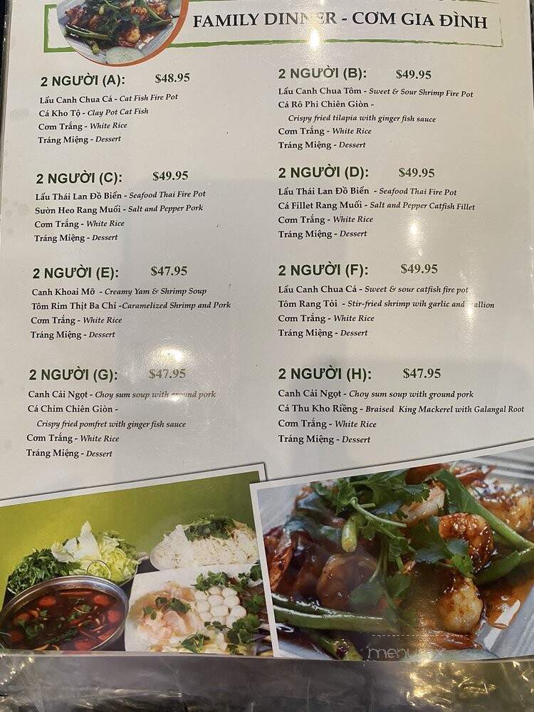 Rong Bien Restaurant - San Jose, CA menu_pic
