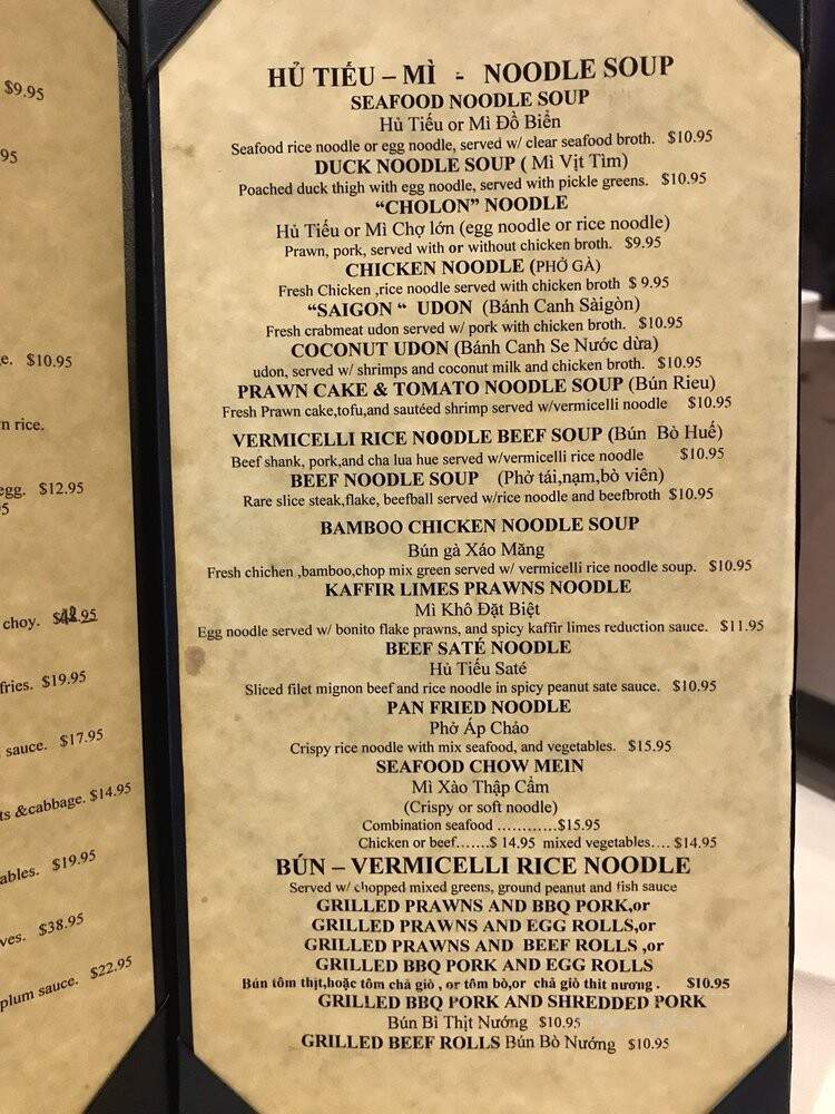 Ta Restaurant - Milpitas, CA menu_pic