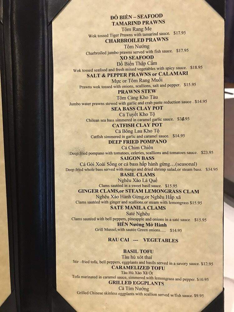 Ta Restaurant - Milpitas, CA menu_pic
