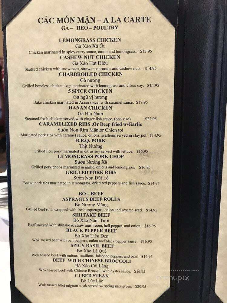 Ta Restaurant - Milpitas, CA menu_pic