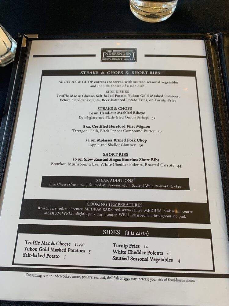 The Independent - Placerville, CA menu_pic
