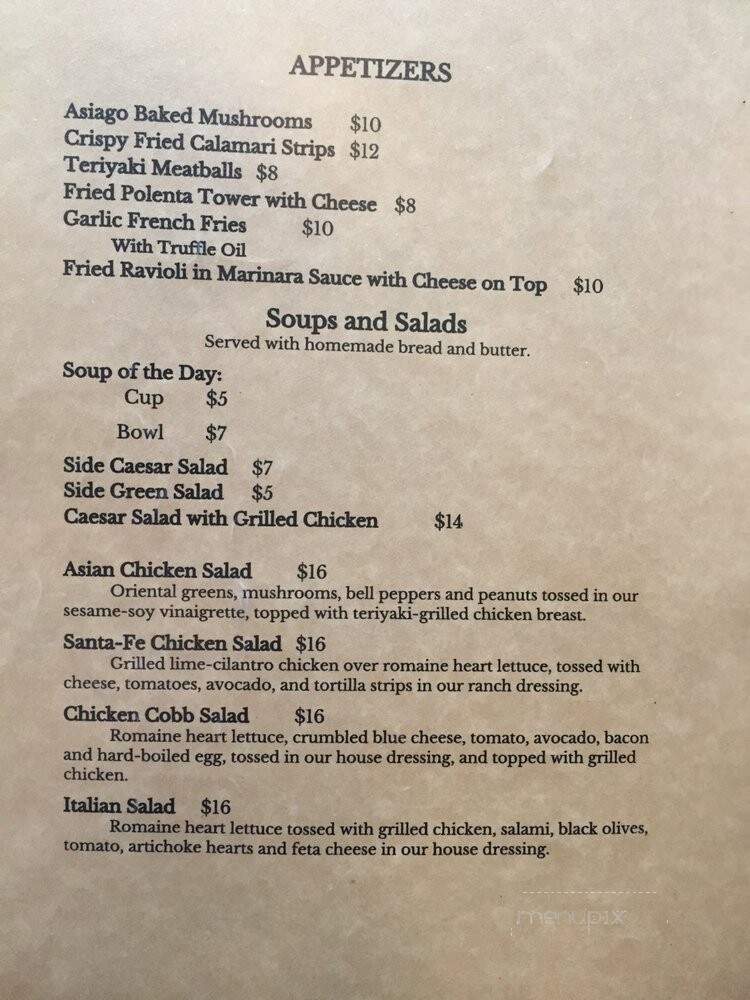 Doras Gourmet Cafe - Ukiah, CA menu_pic