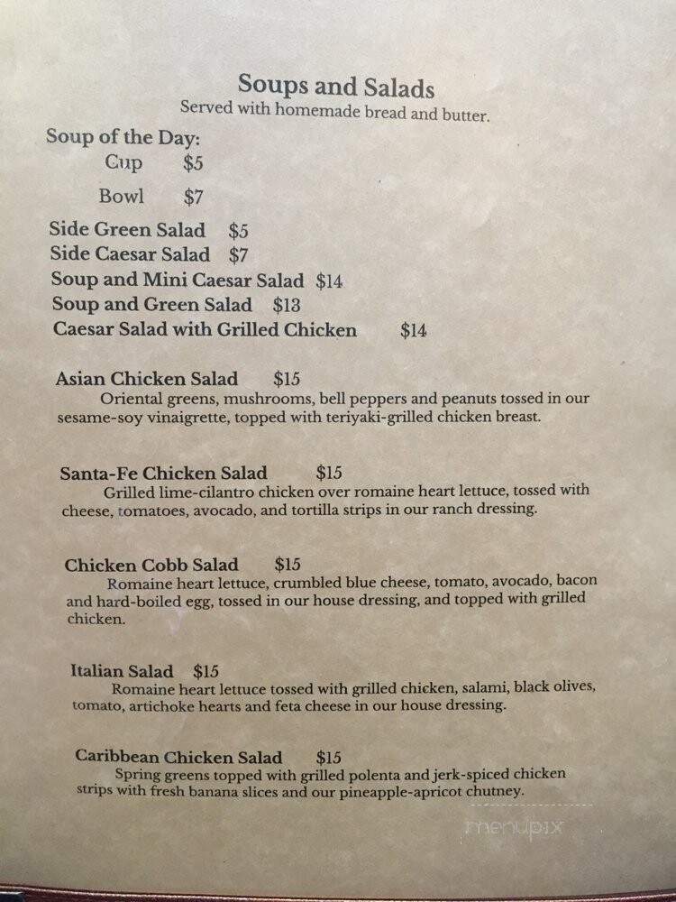 Doras Gourmet Cafe - Ukiah, CA menu_pic
