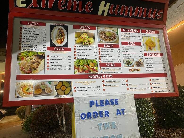 Extreme Hummus - Citrus Heights, CA menu_pic