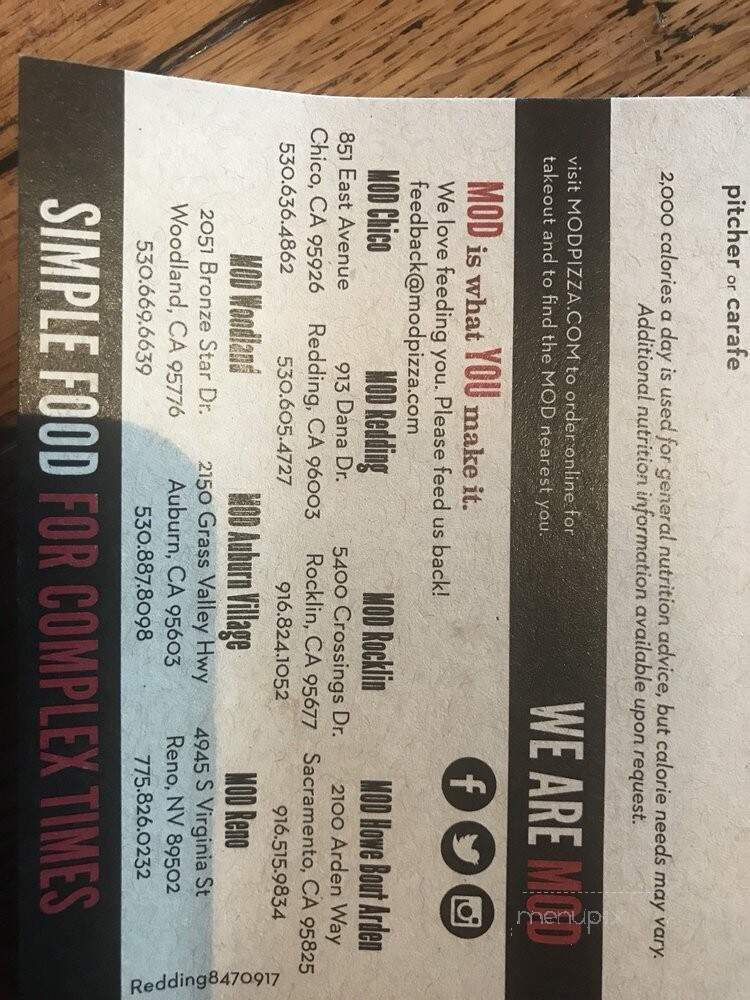 MOD - Loomis, CA menu_pic