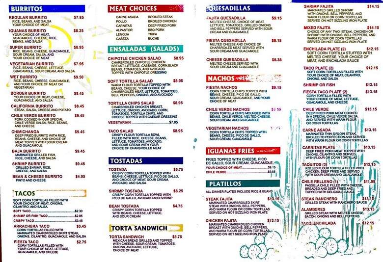 Iguana's Mexican Grill - Woodland, CA menu_pic