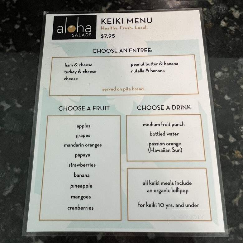 Aloha Salads - Aiea, HI menu_pic