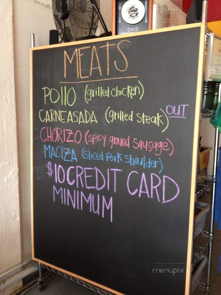 Tacos Zarate - Honolulu, HI menu_pic
