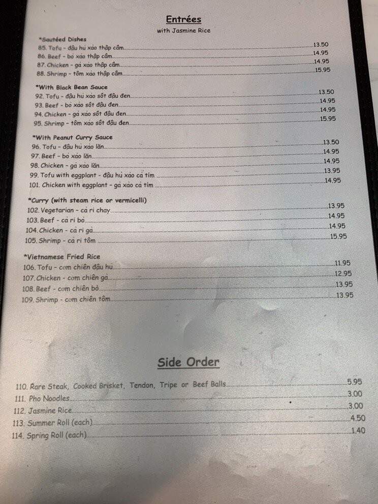 Pho Kapahulu - Honolulu, HI menu_pic