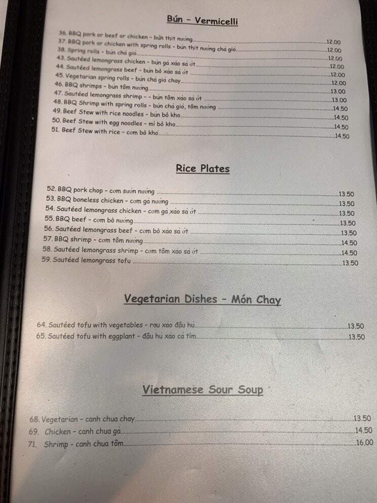 Pho Kapahulu - Honolulu, HI menu_pic