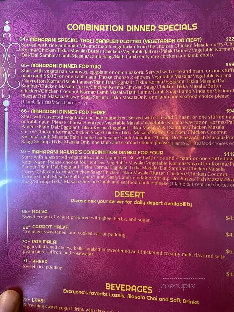 Cafe Maharani - Honolulu, HI menu_pic