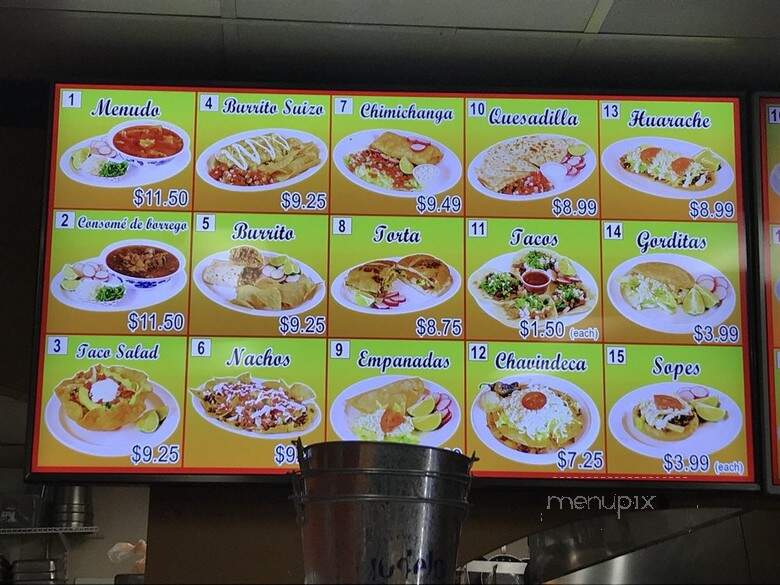 El Chino Taqueria y Mariscos - Hillsboro, OR menu_pic