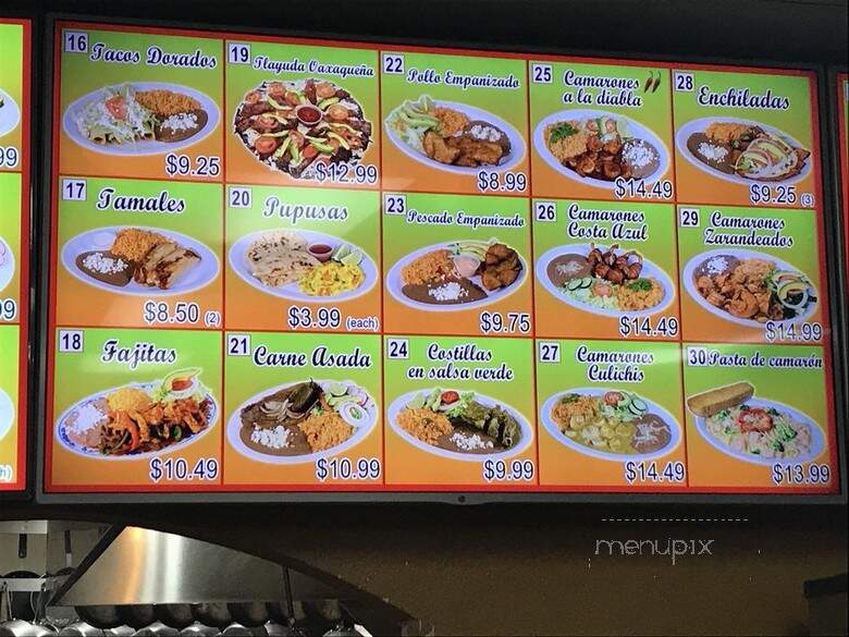 El Chino Taqueria y Mariscos - Hillsboro, OR menu_pic