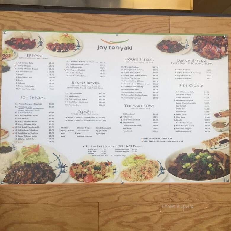 Joy Teriyaki - Portland, OR menu_pic