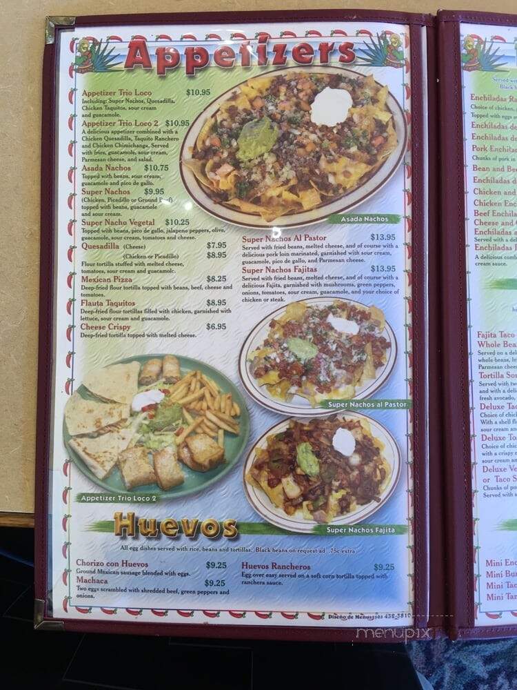 El Trio Loco 2 - Manzanita, OR menu_pic