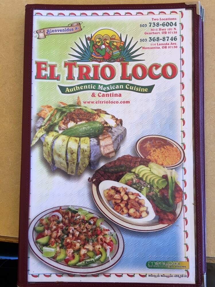 El Trio Loco 2 - Manzanita, OR menu_pic